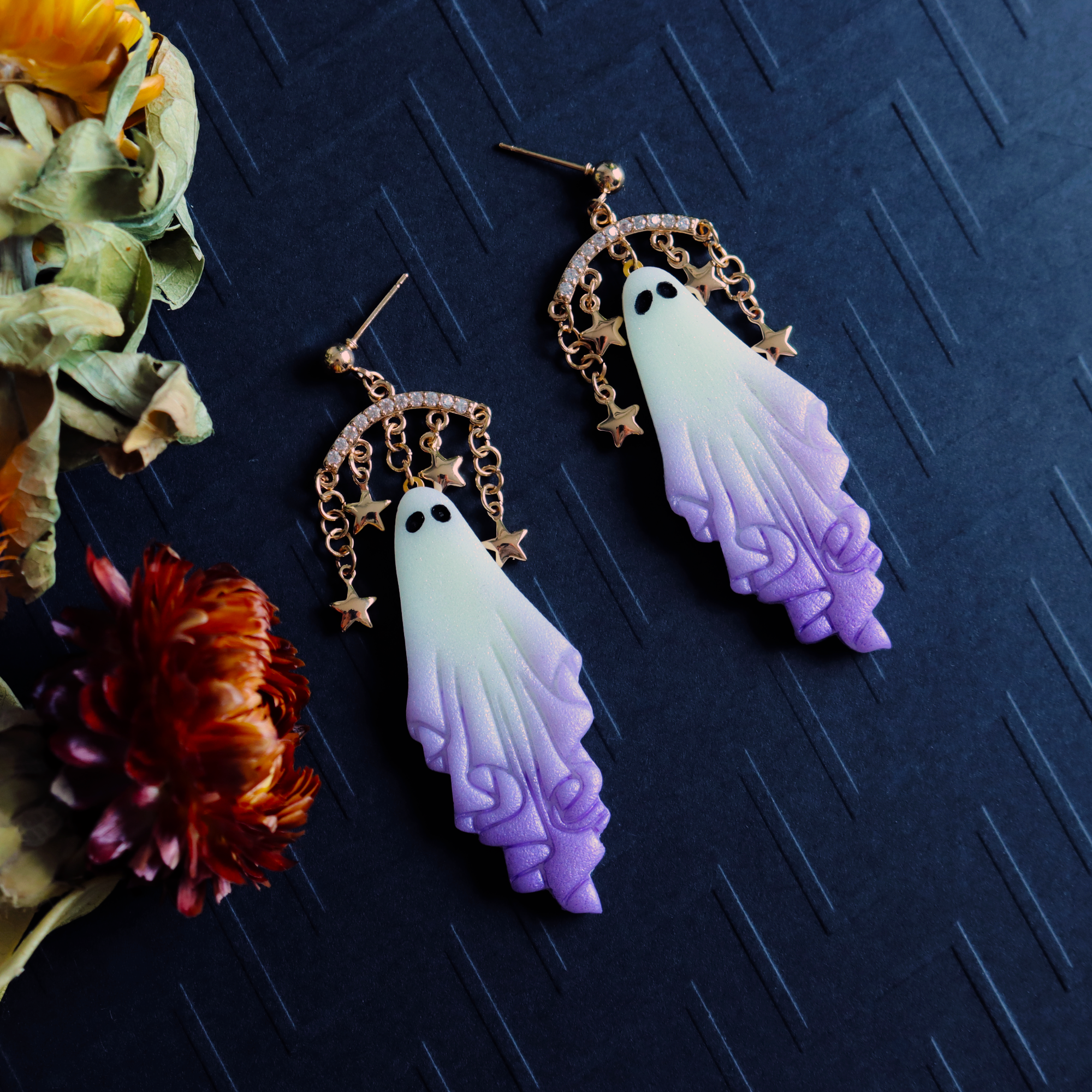 Cute Purple Glow in the Dark Ghosts